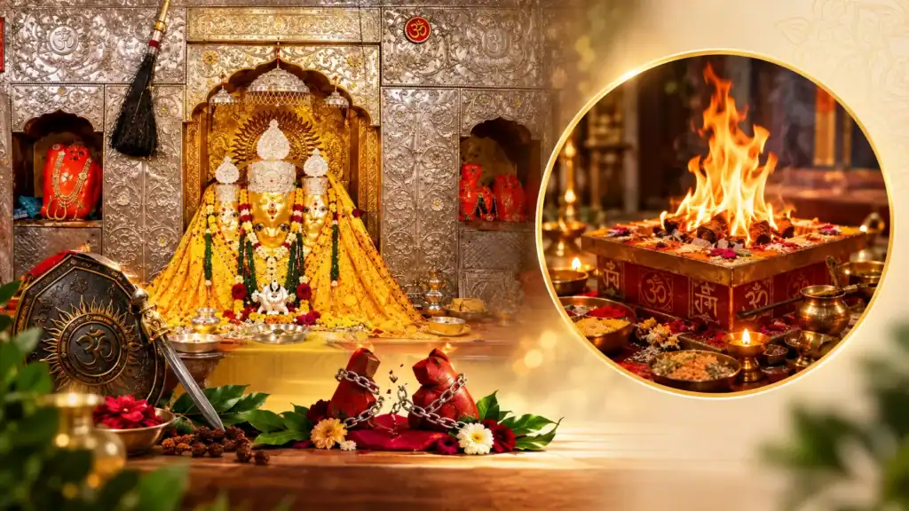 Baglamukhi mata temple havan